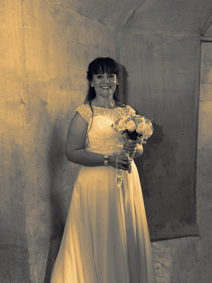 A well shot photo of a bride.